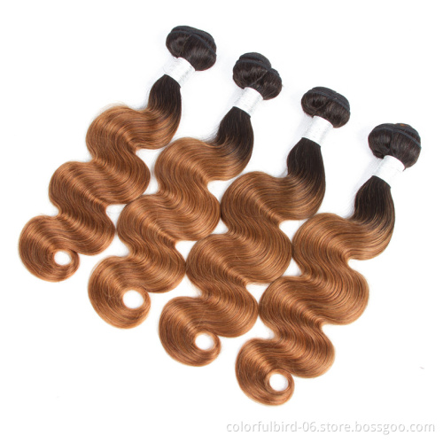 Ombre Brazilian Body Wave bundles 100% Human Hair 22 26 30inch 1B/30 Colored For Black Women Remy hair